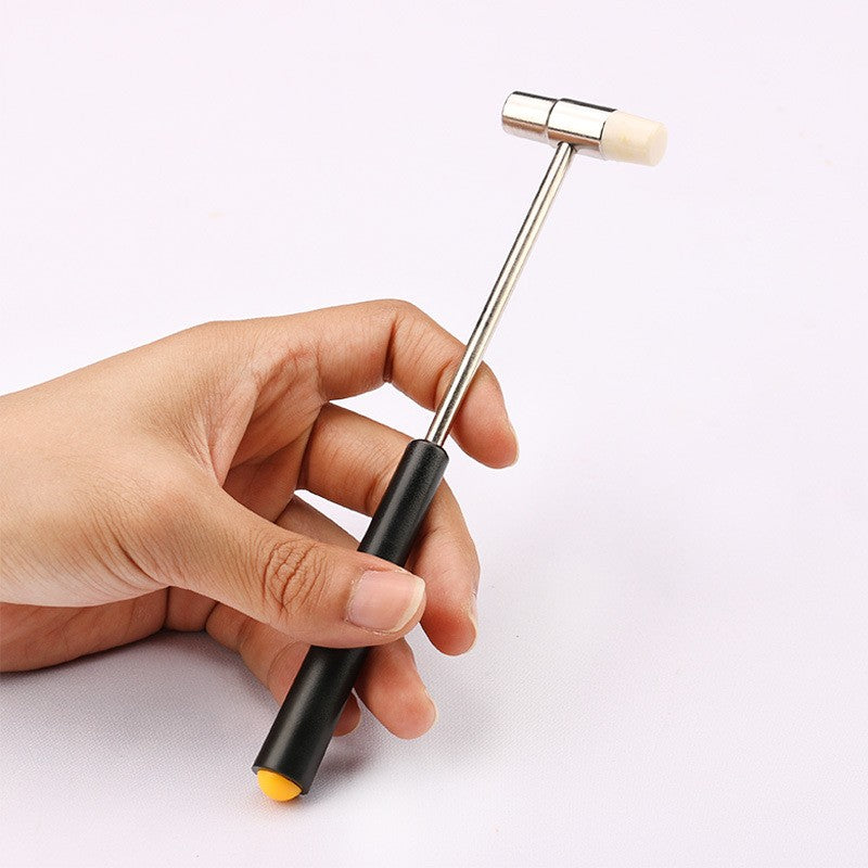 1un Mini Martelo Ferramenta de Reparo Martelo de Borracha de Metal Martelo Portátil de Cabeça Dupla para Joias DIY Reparo de Relógios Ferramentas Manuais