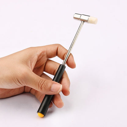 1un Mini Martelo Ferramenta de Reparo Martelo de Borracha de Metal Martelo Portátil de Cabeça Dupla para Joias DIY Reparo de Relógios Ferramentas Manuais