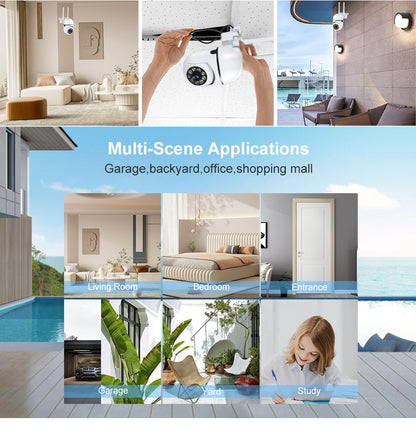 8MP Wireless Security Survillance PTZ Camera Wifi IP Outdoor 4X Zoom Cameras AI Human Tracking Two-way Audio HD Night Color Cam