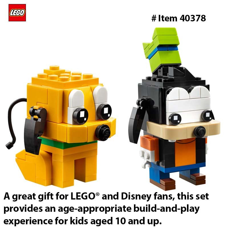 LEGO 40378 Goofy & Pluto, Colecionadores de LEGO® BrickHeadz vão adorar o Pateta e o Pluto, com 2 personagens clássicos da Disney 214 PEÇAS