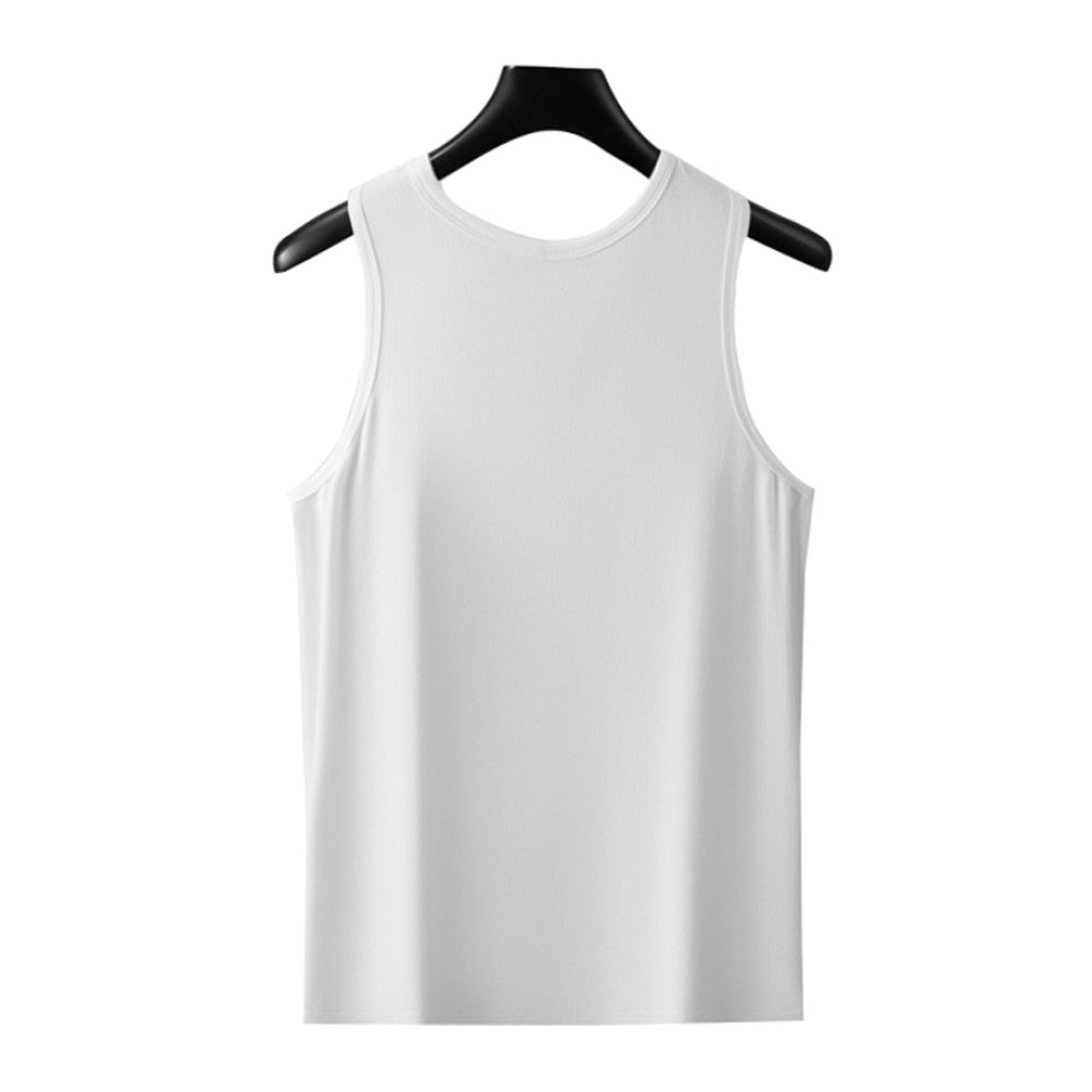 Men's Sport Slim Vest Summer Breathable Sleeveless Round Neck Gym Exercise Running Tank Top Male Sport Fitness Tees Undershirt