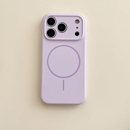 Capa de Silicone Magnética de Carregamento Sem Fio MagSafe de Cor Sólida para iPhone 17 Pro Max/17/17 Pro Capa Traseira Protetora