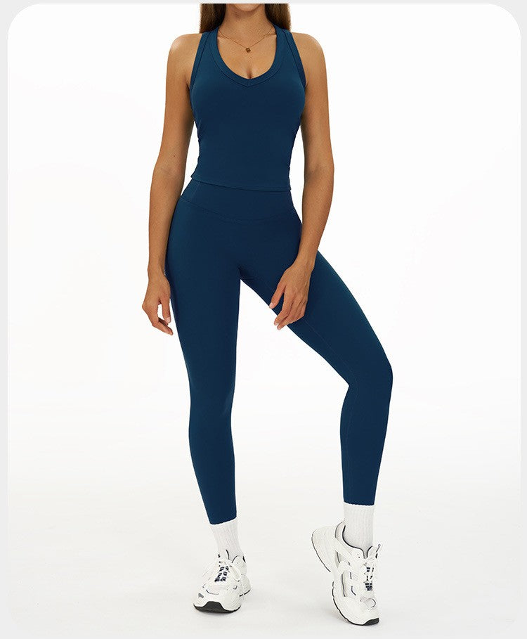 2 Pieces Women's Tracksuit Seamless Yoga Set Workout Outfit Sportswear Gym Clothing High Waist Leggings Fitness Bra Sports Suits