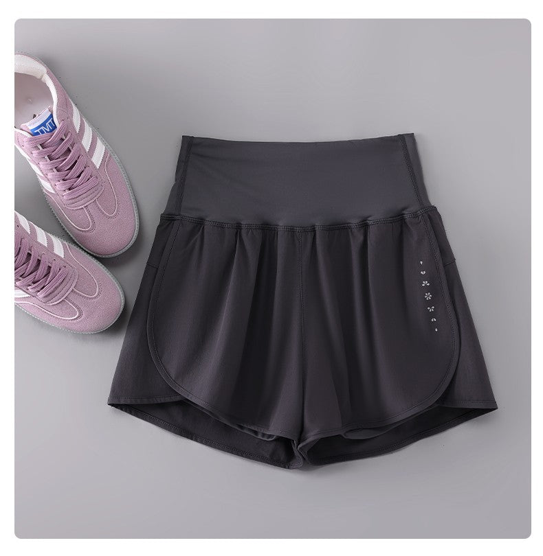 DRUR Women's Cycling Shorts High Waist Quick Drying Yoga Shorts Woman Summer Sports Short Pants With Inner Lining Gym Clothing