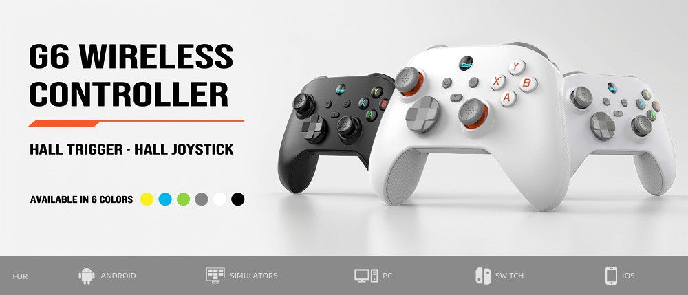 PC Wireless Game Controller Hall Joystick Trigger Mobile Gamepad for Switch/IOS/Android Support Six axis Gyro Turbo Macro M1 M2