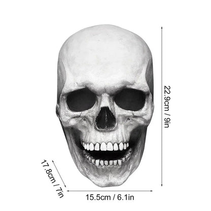 Full Head Skull Mask Carnival Adults Realistc Anonymous Halloween Moveable Mouth Jaw Anime Horror Helmet Skeleton Headgear Masks