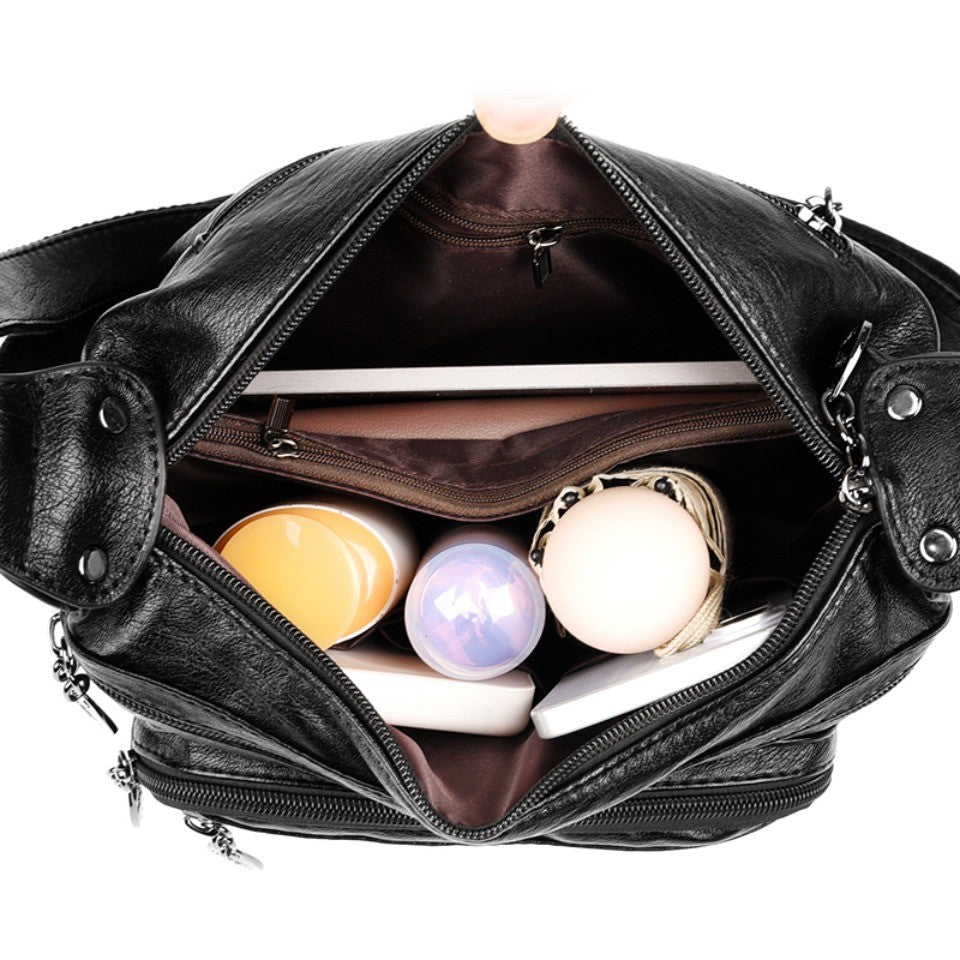 Top Quality Pu Leather Female Crossbody Multiple Pockets Bag Elegant Shoulder Bags for Women Casual Purses and Handbags Sac 2026