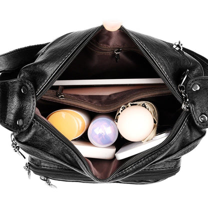 Top Quality Pu Leather Female Crossbody Multiple Pockets Bag Elegant Shoulder Bags for Women Casual Purses and Handbags Sac 2026