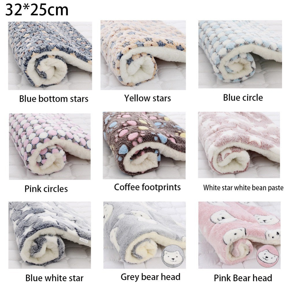 Tapete de dormir para animais de estimação, cama quente para cães, cobertor macio de lã para animais de estimação, cama para gatos, tapete de dormir para filhotes, almofada de colchão adorável para cães pequenos e grandes