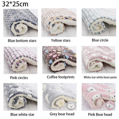 Tapete de dormir para animais de estimação, cama quente para cães, cobertor macio de lã para animais de estimação, cama para gatos, tapete de dormir para filhotes, almofada de colchão adorável para cães pequenos e grandes