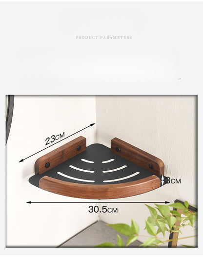 bathroom shelves wall mounted toilet and bathroom storage solid wood non perforated triangular frame wall corner rack