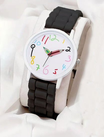 Ladies little fresh Jelly silicone pencil digital quartz watch for middle and high school simple leisure sports pointer watch