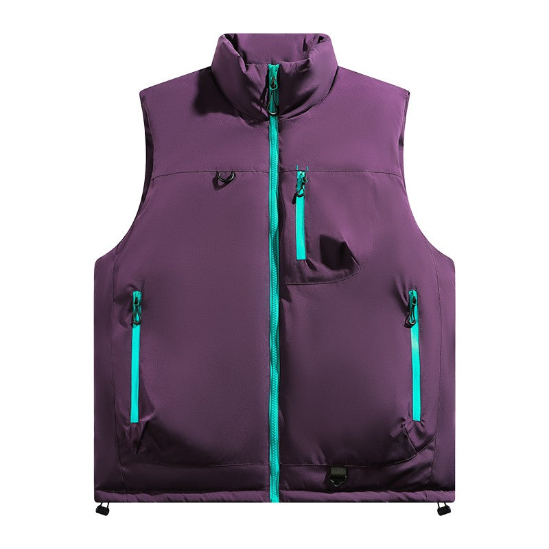 Colete Masculino e Feminino para Pesca ao Ar Livre Casual Corta-Vento Respirável Quente Macio e Confortável para Inverno à Prova de Frio Roupa de Algodão Respirável