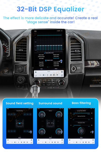 14.4 Inch Android 128G For Ford F150 F250 F350 2015-2021 Tesla Style Car GPS Navigation Multimedia Player Radio Tape Headunit HD
