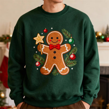 2026 New Gingerbread Man Graphic Ugly Christmas Sweater Fashion Long Sleeve 3D Printed Xmas Sweatshirts Casual Holiday Pullovers
