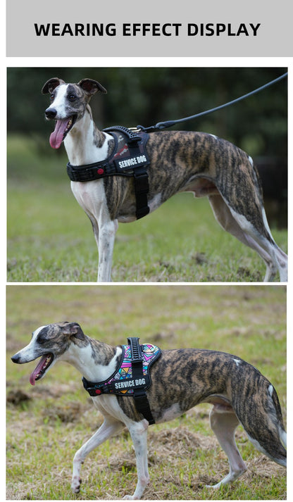 Colete Favorito de Suporte Emocional e Cão de Serviço com Arnês Para Cães de Estimação Com Patches Refletivos Removíveis Para Cães Grandes e Médios