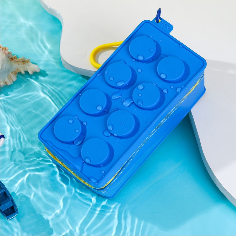 Creative Building Block Shaped Handbag Pen Storage Bag with Rope Portable Stationery Organizer Pencil Case Sundries Organizer