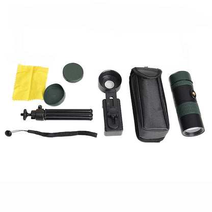 Telescópio com Zoom 10-300x40 HD 4K Binóculos Portáteis Potentes de Longo Alcance Monocular Profissional BAK4-Prismas Para Caça e Acampamento