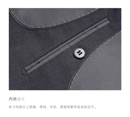 Suit Men (Blazer+Pants) Fashion Business Casual Slim-fit Formal Dress Banquet Work English Style Evening Dress Solid Color Suit