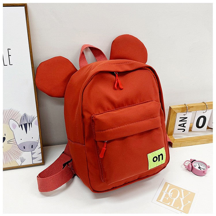Mochila infantil fofa estilo novo para meninos e meninas estudantes do jardim de infância mochila escolar casual de cor sólida