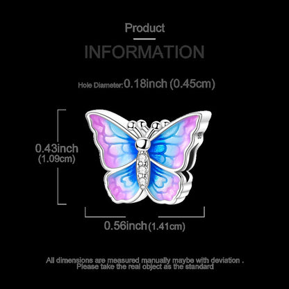 Pingente Charm Libélula Tema Primavera Prata Esterlina 925 Borboleta Flor Pendente Compatível com Bracelete Colar Joias DIY