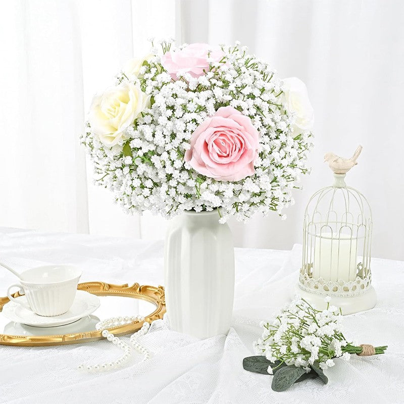 90Heads Artificial Flowers Bouquet 61cm Plastic Gypsophila Fake Flower for Home Decor Wedding Party Decorations Vase Accessories