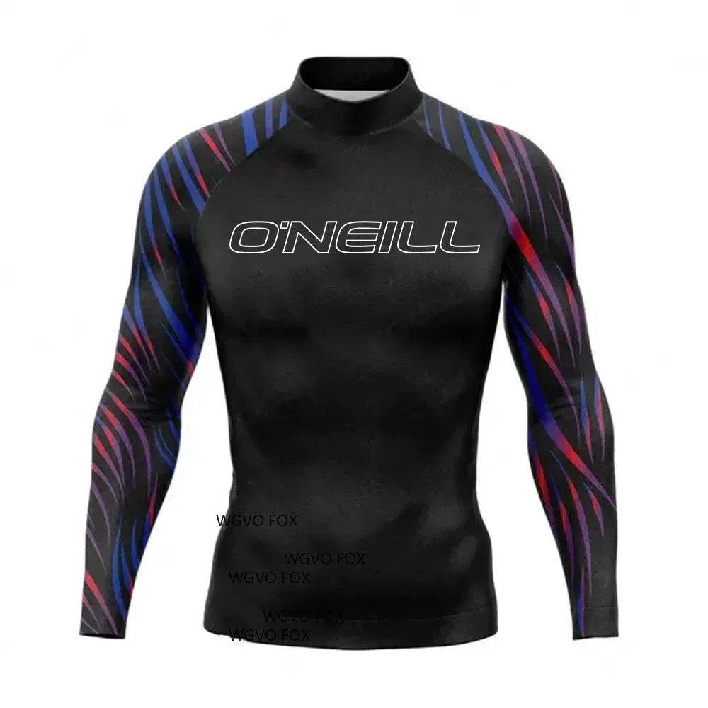 2025 Hot Men's long Sleeve Surfing Shirt Champion Rashguard For Surf Sportswear Beach UV Swimwear UPF50 Clothe