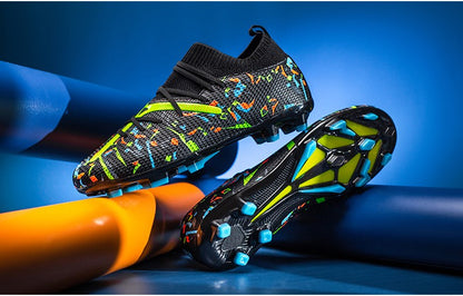 Mens Football Field Boots Ultralight Turf Indoor Society Training Soccer Shoes Cleats for Kids Sneakers TF/FG Football Shoes