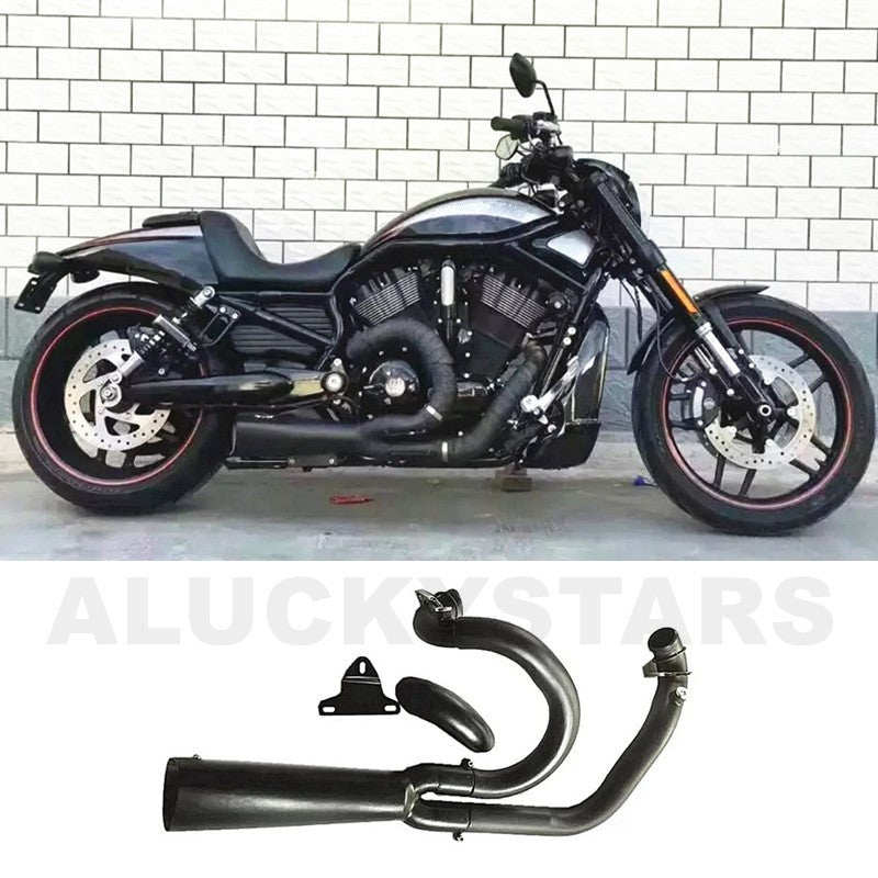 Motorcycle V&H Black Exhaust System Muffler Exhaust Pipe For Harley Night Rod V-Rod Muscle 02-21