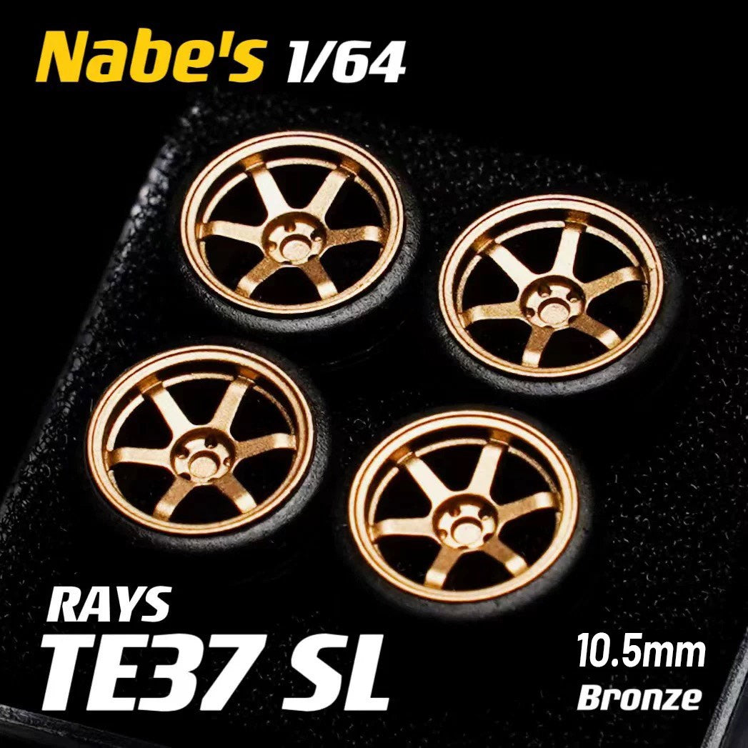 1/64 Chika  Wheels with Rubber Tires Model Car Modified Parts BBS RS  JDM VIP For Hotwheels Tomica MiniGT ?Supplied with axle?