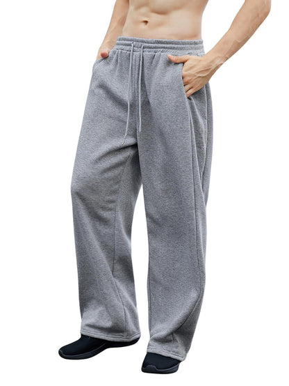 2025 men's wide leg sweatpants, European and American men's and women's sweatpants, waist drawstring straight leg loose casual s