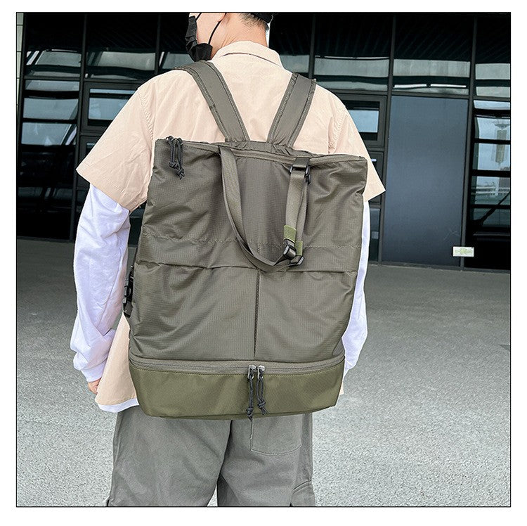 Mochila Feminina e Masculina Grande Capacidade Unissex Mochilas Nylon Impermeável Bolsa Esportiva Bolsas Escolares Tendência Portátil Lazer Viagem Bolsa de Mão