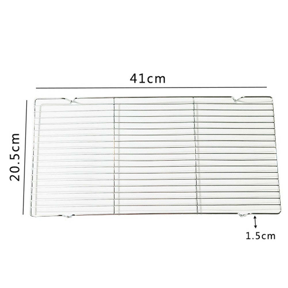 1PCS Stainless Steel Mat Net Grid Shape Rectangle Grill Grilling Mesh Net BBQ Tools Square Barbecue Net Barbecue Stove Parts
