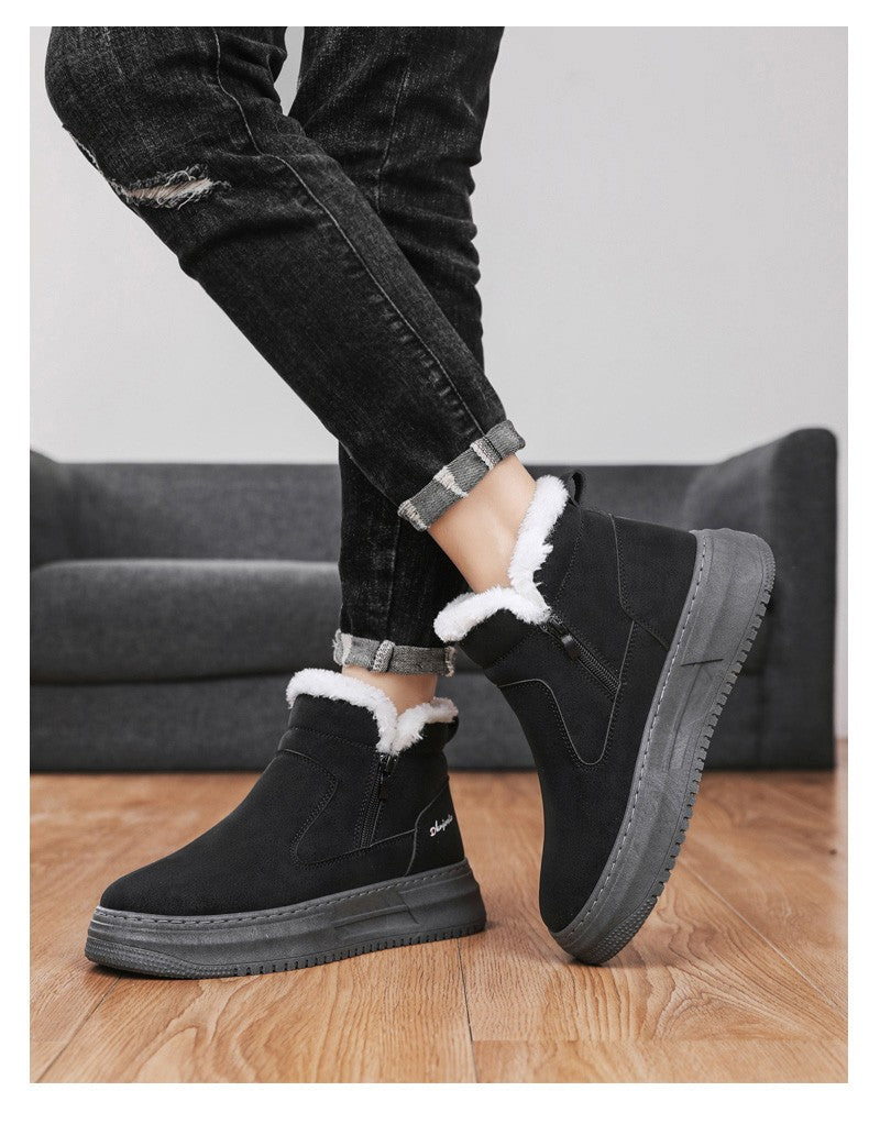 Winter High Top Keep Warm Shoes Good Quality Waterproof Upper Plush Shoes Anti Slip Cotton Snow Boots Unisex Shoes