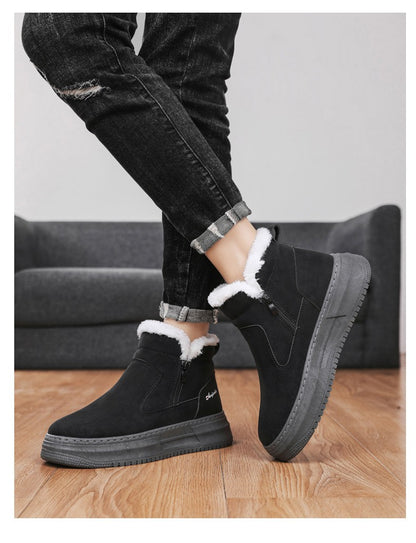 Winter High Top Keep Warm Shoes Good Quality Waterproof Upper Plush Shoes Anti Slip Cotton Snow Boots Unisex Shoes
