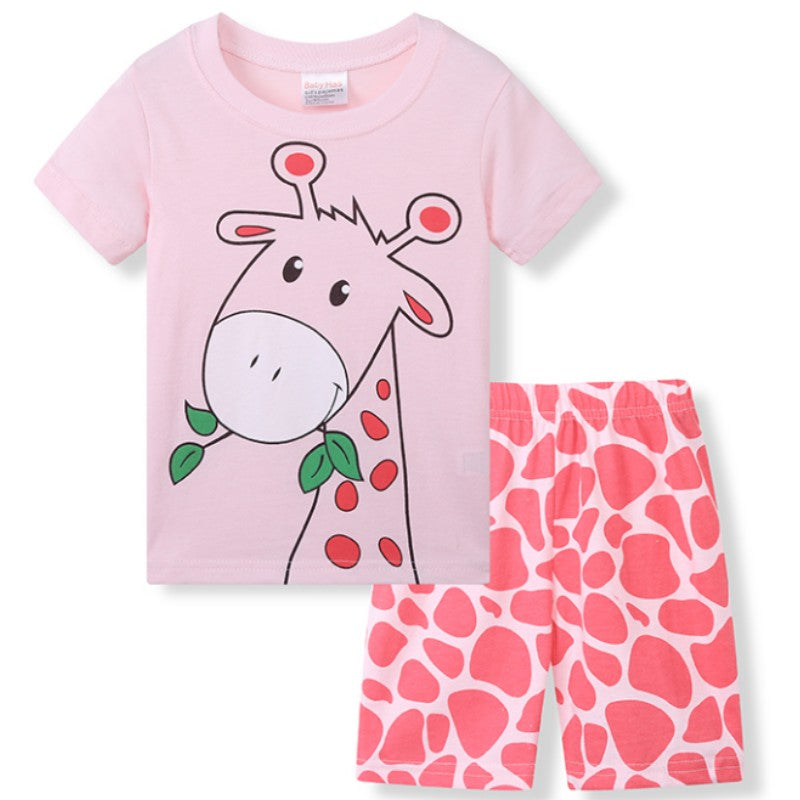Hot Summer Pyjamas Suit Pink Minnie kids Sleepwear Boys Pijamas Cotton Nightwear Clothes Pajamas Sets