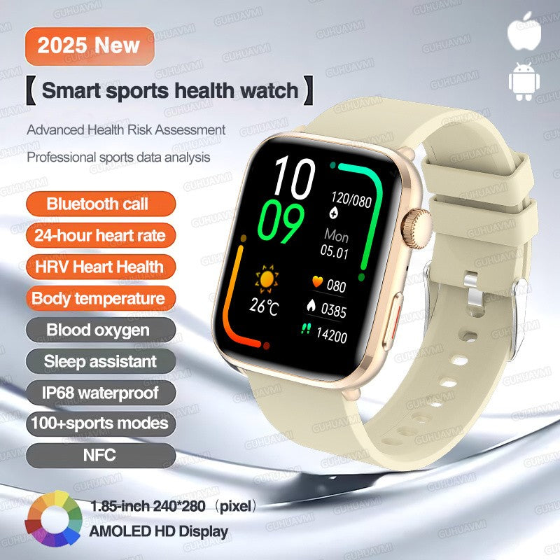 2025 Novo Para Xiaomi Redmi Watch 5 Chamada Bluetooth GPS Rastreamento NFC Frequência cardíaca IP68 À prova d'água Esporte Fitness Pulseira inteligente Unissex