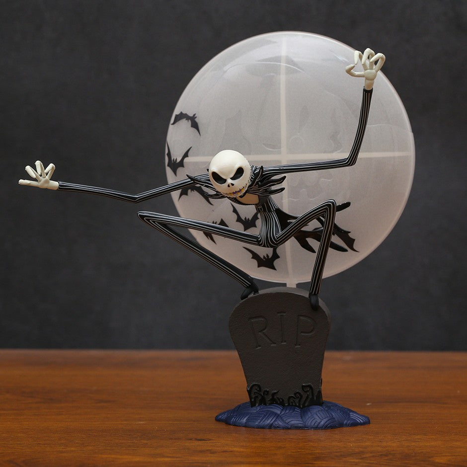 Luminoso Jack Skellington O Estranho Mundo de Jack PVC Figura Coleção Modelo Brinquedo Presente de Natal