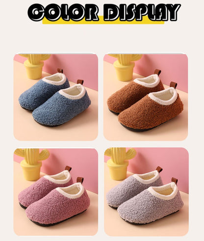 Evshine Curly Plush Children Shoes Super Warm Boys Girls Cotton Shoes Comfortable Casual Fuzzy Shoes Non-Slip Kids Cotton Shoes