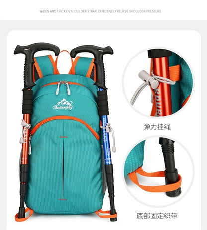 Mochila de Caminhada Unissex Ultraleve Dobrável Masculina e Feminina para Viagem ao Ar Livre Ciclismo Nylon