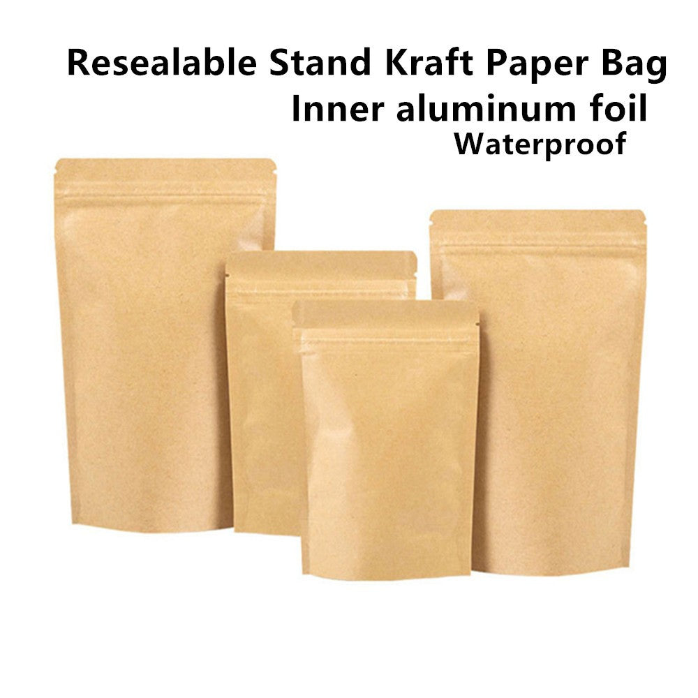 100pcs Silver Aluminum Foil Zip-lock Bags, Food Grade Aluminized Mylar Zipper Self Sealing Pouches for Cloth / Snacks Packaging