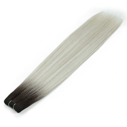 Alibaby Extensões de Cabelo Liso Ombré Tecelagem 26 Polegadas Cabelo Sintético Liso Longo Pacotes Cheios até as Pontas 150g