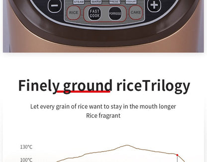 Panela de arroz elétrica inteligente de luxo, requintada, antiaderente, com baixa concentração de açúcar, 5L, para atacado