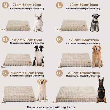 Cama M-4GG para Cães de Pelúcia Ultra Macia Cama Calmante para Gatos Base de Espuma Mais Espessa Cama para Caixas Múltiplas Opções de Tamanho para Cães