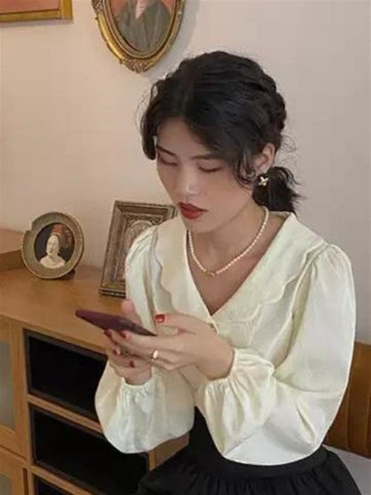 Autumn Outfit Set Women's 2023 New Court Sle Retro irt Versatile Mid-Length A-Line  Skirt for Pear aped Body