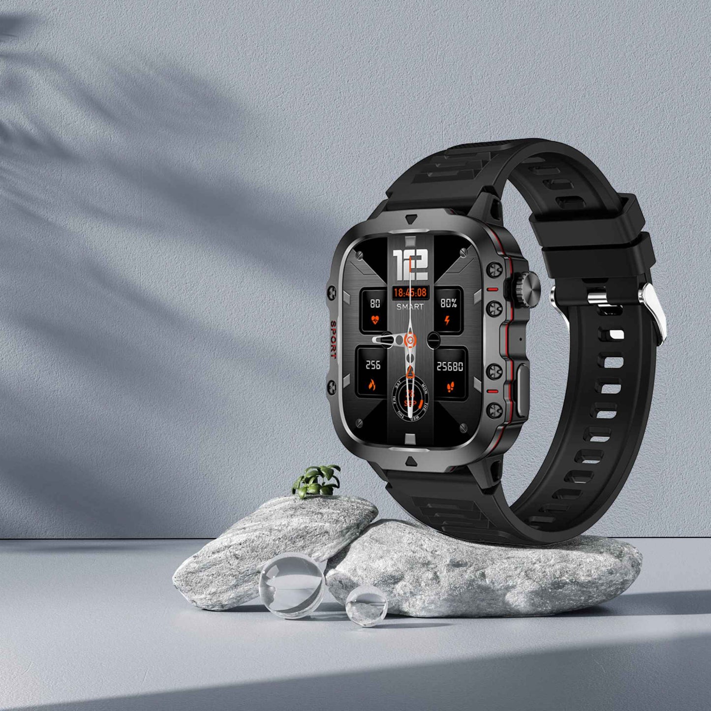 LIGE Outdoor Smart Watch Men 2.01" Screen 3AT Waterproof Watches Bluetooth Call Ai Voice Sport Smartwatch For Android Xiaomi IOS