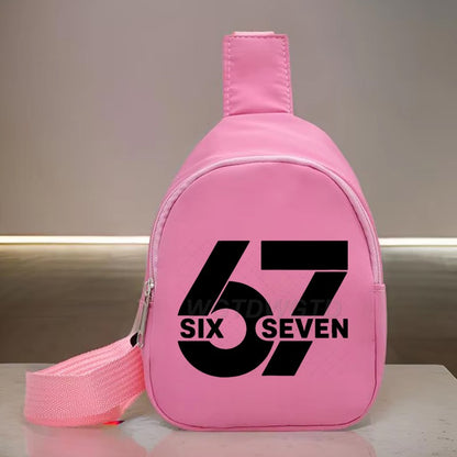 Bolsa de Peito Infantil 67 Seis Sete Bebê Menina Menino Bolsas de Mão Infantil Moderno Casual 6 7 Mini Bolsa Carteira Transversal Mensageiro