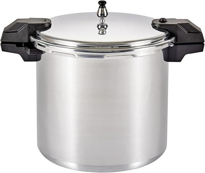 7114000221 92122A Panela de Pressão/Panela de Conserva de Alumínio Polido 5 / 10 / 15 PSI, 22 Litros, Prata