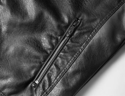 Motorcycle commuting racing suit outdoor cycling suit jacket autumn European and American tough guy lapel leather jacket