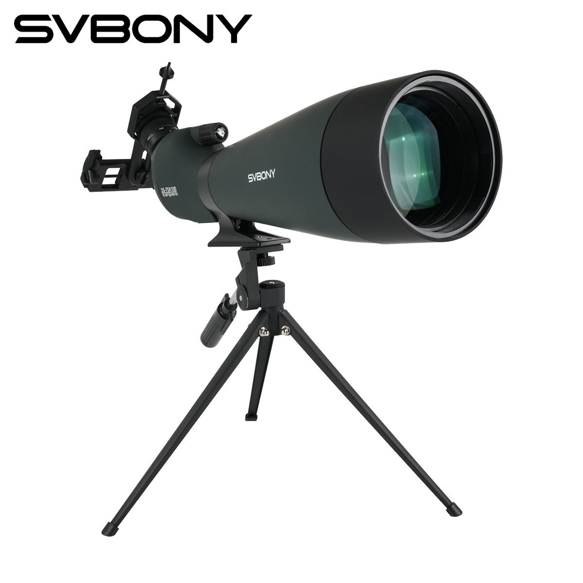 Lunetas Terrestres Svbony SV28A 25-75x100/20-60x80 FMC Telescópio Perfeito para Iniciantes em Tiro com Arco, Tiro ao Alvo, Observação de Pássaros